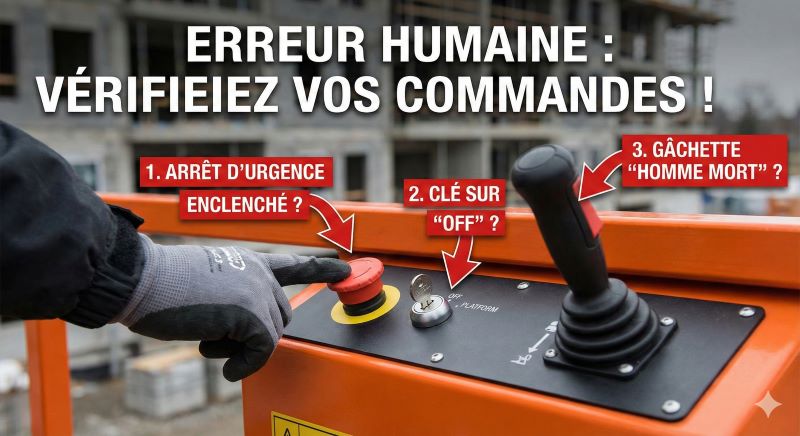 Nacelle Ciseaux Les Fausses Pannes de Commandes LErreur Humaine