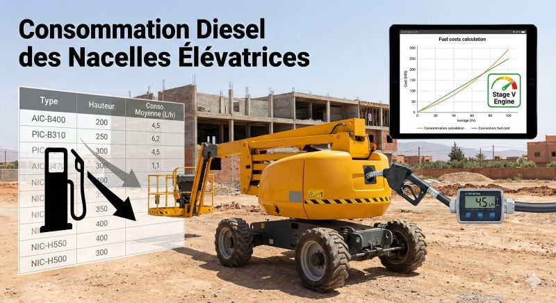 Consommation Diesel des Nacelles Élévatrices