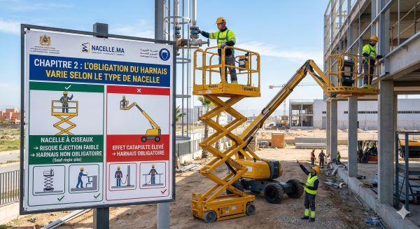 Lobligation du harnais varie selon le type de nacelle