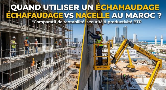 Quand utiliser un échafaudage et quand louer une nacelle au Maroc ?